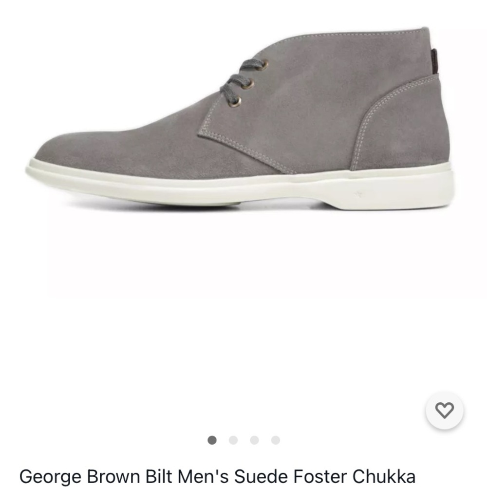 George Brown BILT Gray leather suede Foster Chukka Boots size 10.5